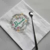 Embroidered Napkins Letter Cotton Tea Towels Absorbent Table Napkins Kitchen Use Handkerchief Boutique Wedding Cloth 5 Designs DAJ254