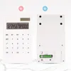 Calculators Wholesale Solar White Calculator 12Digit Crystal Button Dual Power Supply Calculators Office School Supplies X0908