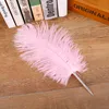 Długopisy Długopisy Ostrich Feather Book Książka Pen Wedding Party Wonderful Podpis Prezent