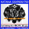 Kropp för Suzuki Katana GSXF750 GSXF600 GSXF 600 750 CC 03-07 18NO.120 600cc 750cc GSX600F 2003 2004 2005 2006 2007 Lila Flames GSXF-600 GSX750F 03 04 05 06 07 OEM FAIRING