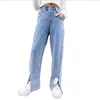 Jeans verkopen lente herfst kinderen mode split vork denim broek broek kids tiener 6-16Y WZ358