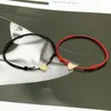 2 pçs / lotes minúsculo amor coração sorte pulseira vermelho preto cor corda pulseira ajustável moda casal pilhas atacado