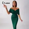 CNYINSE Elegante Festa Com Decote EM V Fora Do Ombro Party Vestido Para jako Muludzie de Moda de Cintura Alta Sexy AperTado de Aniwersyjczycy Feminino