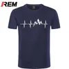 REM Mountain Heartbeat Футболка Мода Смешные день рождения 100% хлопок Короткие рукава T Рубашки Причины O-Ceeps Tees Tees Hip Hop 220309