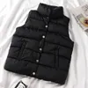 Women's Vests Est Autumn Winter Women Fashion Waistcoat Sleeveless Pockets Buttons Down Vest Warm Coat Plus Size 2XL For Female Luci22