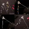 Hair Clips & Barrettes Jewelry Vintage Tassel Hairpin Step With Flower Pearl Sticks For Women Wedding Headpiece Aessories Bride Drop Deliver