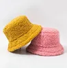 2021 cappello da pescatore invernale agnello in pelliccia sintetica ragazze cappelli caldi addensato cappello da pescatore in peluche Panama berretti casual regalo per bambini 8 colori