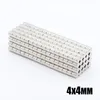 100PCS N35 Runda magneter 4x4mm Neodymium Permanent NDFEB Stark kraftfull magnetisk mini liten magnet