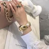 Perle Large Manchette Bracelets pour Femmes Accessoires Simple Minimaliste Bracelets Bijoux De Mode En Gros Q0719