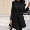 Women's Wool & Blends 2021 Autumn Winter Woolen Coats Female Slim Long Jacket Fashion Boutique Solid Woman Trench Coat Plus Size