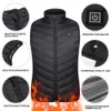 2/8/9 Heating Zones Heated Vest Jacket USB Men Winter Electrically Sleeveless Travel Outdoor Waistcoat for 210923