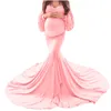 Dress Women Pregnants Sexy Photography Props Off Shoulder Long Maternity Dress robe femme Clothes for pregnant women vestidos Q0713