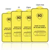 Full omslag 9D 21D Härdad glasskärm Protector AB Lim för iPhone 13 12 11 Pro Max XR XS 6 7 8 Plus 200PCS