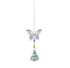 AB Color Crystal Sun Catcher Decorazione da giardino Finestra Farfalla Libellula Appeso Prisma Arcobaleno Creatore Ciondolo per lampadario con ciondoli di perline