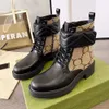 Stivali da donna firmati Desert Tacco spesso Martin Boot Scarpe in pelle strutturata Stivali invernali con fibbia per scarpe Stivaletti alla caviglia con scatola