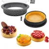 8pcs/set Non-stickTart Mold Ring Perforated Plastic Cutting Rings Mousse Circle Cutter DIY Baking Accessories 210721