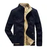 Plus Size 7XL 8XL Autumn Jacket Mens Double Sides Wear Military Jackets Coats Pure Cotton Veste Homme Solid Leisure Coat Male 211217