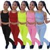 Kobiety Solidne kolory Dresy Trend Moda Kamizelka Bez Rękawów Topy Plisowane spodnie Garnitury Kobiet Jesień Casual Low Waist Fitness Sports Zestawy