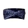 Bloemenprint Cross Tie Hoofdbanden Gym Sport Yoga Stretch Sport Wrap Haarband voor vrouwen Men Men Mode Will en Andy White Red Blue