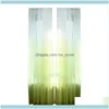 Curtain Deco El Supplies Gardentururtain Drapes Gradient Color Tulle Sheer Drzwi Screening Screen Scarf Home Textile Series Dekoracja