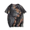 Uomo Estate Hip Hop Streetwear Moda T-Shirt Tops Tees Uomo Casual Tie-Dye O-Collo Marca Manica Corta T-Shirt Uomo 210726