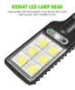 Réverbère solaire COB mur LED lampe PIR capteur de mouvement étanche extérieur jardin lumières télécommande