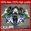 Karosserie für KAWASAKI NINJA ZX 636 600 CC ZX600 ZX-636 ZX-600 Motorradkörper 10No.151 ZX 6R 600CC 6 R ZX6R 07 08 ZX-6R ZX600C 2007 2008 ZX636 07–08 Verkleidungsset blau grün