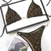 Trendy borduurwerk mesh bikini set designer metalen brief badmode dames zomer ketting badpak vrouwen zachte aanraking zwemmen slijtage