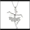 Colliers Pendentifs Bijouxcollier Pour Femmes Danseur Ballet Danse Pendentif Collier Charme Fille De Noël Saint Valentin Cadeau De Mode Bijoux Goutte