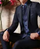 Последний дизайн One Button Groom Tuxedos пик отворота свадьбы / выпускной / ужин Groomsmen мужские костюмы Blazer (куртка + брюки + жилет + галстук) W1321