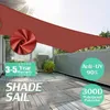 Shade 300D Waterproof Sun-Shelter Sun Sail Outdoor Garden Terrace Canopy Swimming Yard Beach Car Awning Red