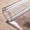 Furniture Table Protector Thick Clear PVC Tablecloth Desk Pad Wipeable Dining Tabletop Cover Easy Clean Waterproof Placemats
