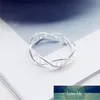 Flyleaf Offene Ringe aus 925er-Sterlingsilber mit DNA-Doppelhelix-Struktur für Damen, origineller handgefertigter Mädchen-Sterlingsilberschmuck