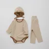 赤ちゃんの女の子の幼い服セット新しい秋の新生児服ボディースーツロンパーズパンツハット衣装ベビーコスチューム8985476