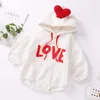 Autumn Winter Infant Baby Boys Girls Letter Printing Rompers Clothing Kids Boy Girl Long Sleeve Clothes 210521
