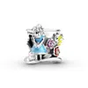 925 Sterling Silver Tea Party Charm Bead Fits European Pandora Style Jewelry Bracelets