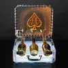 Lounge Bar Ice Rock 3 Flessen Oplaadbare Led Ace of Spade Display Case VIP Champagne Fles Carrier Box voor Night Club Wedding Party