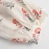 Robes d'été Femme Blanc Floral Long Femmes Semi Sheer Puff Sleeve Midi Ruffle Casual 210519