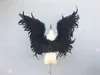 Taniec Tło Wall Decor Duży Czarny Feather Angel Wings Halloween Devil Costume Series Kreatywne zdjęcie Rekwizyty około 100 * 130 cm