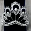 Headpieces Bride Bröllop Europeisk stil Flash Pearl Large Temperament Hair Ornaments Stage Performance Gaze Dress Tiara