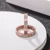 coppia Anello a vite con diamanti da donna in acciaio inossidabile con zirconi gioielli regali per donna Accessori all'ingrosso