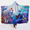 Plstar Cosmos Colorful Butterfly Insect Blanket Hooded 3D Full Print Wearable Adult Men Women Style-3 Blankets