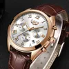 Mens Watches LIGE Top Brand Luxury Leather Business Waterproof Watch Men Fashion Date Chronograph Male Quartz Clock Relojes 210527
