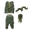 Ensembles de chasse vêtements 3D arbre Ghillie costumes Sniper Camouflage vêtements veste et pantalon