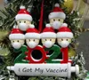 Nieuwe 2021 Kerstdecoratie Quarantaine Ornamenten Familie van 1-7 Hoofden DIY Tree Hanger Accessoires met touwhars Groothandel