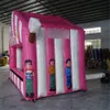 Pink white inflatable concession tent Customized outdoor events Air blown candy floss booth carnival ice cream house for promotion and advertising