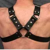 カップル男性BDSMファッションPUレザーハーナスボディベルト調節可能なチェストボード男性エキゾチックゴシックパンクハロウィーンコスチューム1211