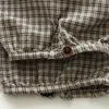 Johnature Bomull Linen Retro Plaid Short Sleeve Button Tenn-down Collar Shirt Sommar Enkel Fritid All-Match Kvinnor Topp 210521
