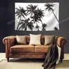 Tropisk Coconut Palm Tree Flag Motivational Quote Art Posters Polyester 96 * 144cm Heminredning Vägg Hang Metope Utornment 4 Grommets