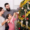 Décorations de Noël 152 pièces Ornements d'arbre pour enfants Adultes DIY Ruban Lettre Jingle Bells Kit Bas Présent Toppers